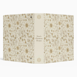 Create Your Own Golden Winter Trees & Snowflakes 3 Ring Binder