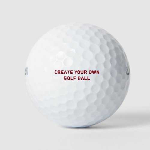 Create Your Own Golf Ball