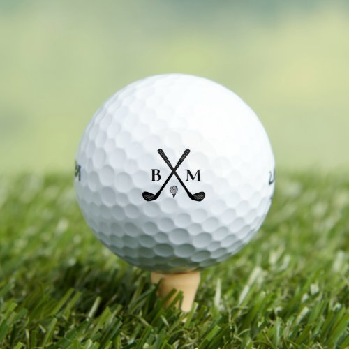 Create Your Own Golf Club Theme Monogram Initial  Golf Balls
