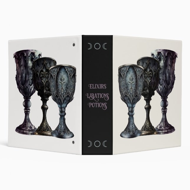 Create Your Own Gothic Black Chalices 3 Ring Binder (Background)