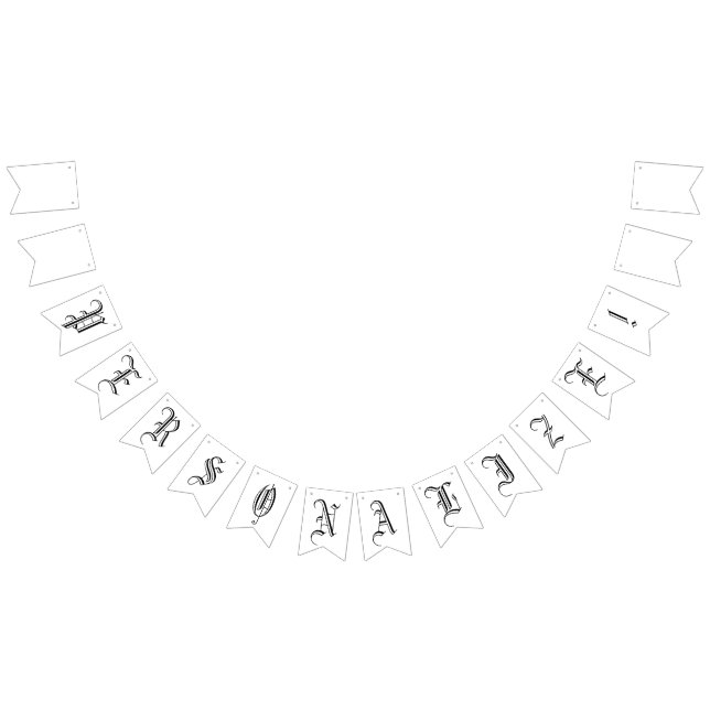 Create Your Own Gothic Party Bunting Flag Banner  (All)