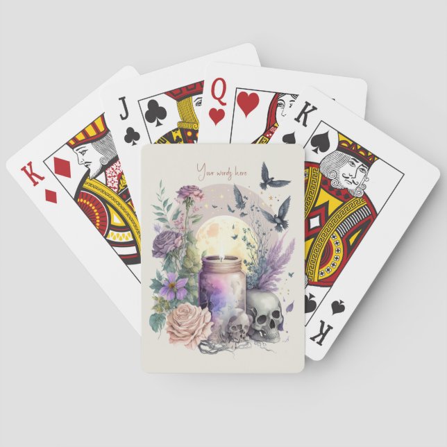 Create Your Own Gothic Roses Poker Cards (Back)