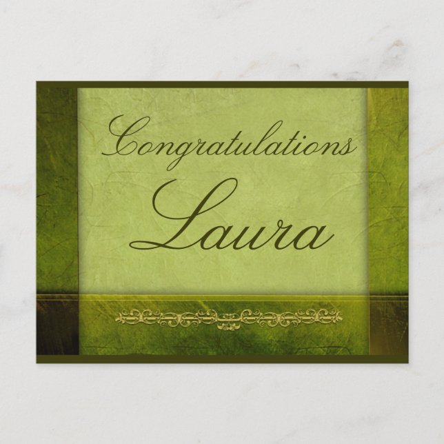 Create your own graduation announcement postcard (Front)