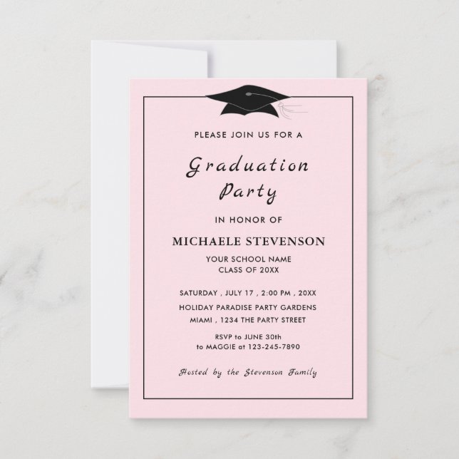 Create Your Own Graduation Invitation Template (Front)
