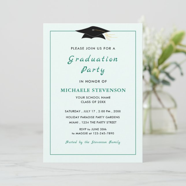 Create Your Own Graduation Invitation Template (Standing Front)