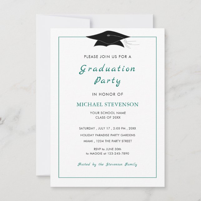 Create Your Own Graduation Invitations Template (Front)