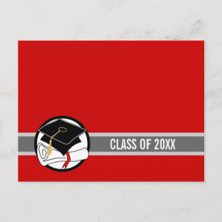 Create Your Own Graduation Postcard Diploma Red 1
