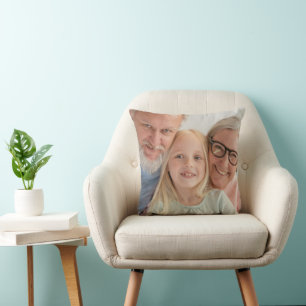 Create Your Own Grandparents Grandchild Photo Throw Pillow