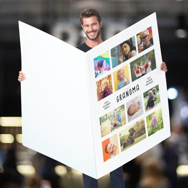 Create Your Own Grandparents Photo Collage Card (Giant card for grandparents with 12 of your favorite photos.)