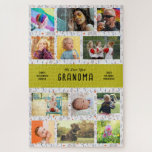 Create Your Own Grandparents Photo Collage Jigsaw Puzzle<br><div class="desc">Personalized Large Jigsaw Puzzle with Family Photos Celebrate the joy and connection of family with our Personalized Large Jigsaw Puzzle, designed especially for grandparents. This challenging puzzle is not only a delightful activity but also a beautiful keepsake featuring 12 of your favorite family photos. It's the perfect way to express...</div>