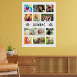 Create Your Own Grandparents Photo Collage Large Poster<br><div class="desc">Personalized Poster Photo Collage Create a heartwarming gift that grandparents will cherish forever with our Personalized Poster Photo Collage. This beautifully board allows you to turn 12 of your favorite family photos into a unique keepsake, celebrating the special bond between loved ones. Features: Customizable Design: Add 12 photos and personalize...</div>