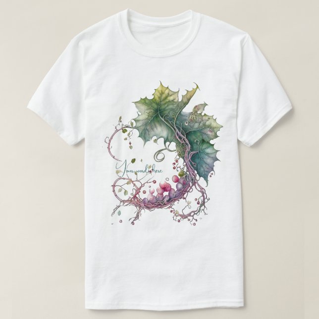 Create Your Own Grapevine Moon Wreath T-Shirt (Design Front)