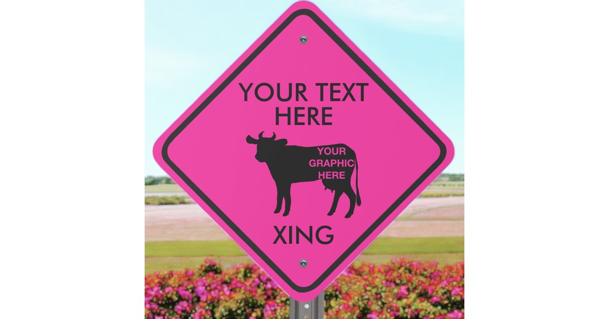 Create Your Own Graphic Hot Pink Animal Crossing Metal Sign | Zazzle