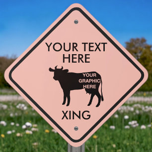 Create Your Own Graphic Pink Animal Crossing Metal Sign