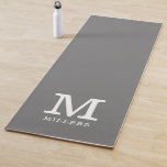 Create Your Own Gray Family Name Monogrammed  Yoga Mat at Zazzle