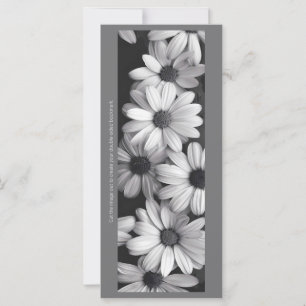 Create Your Own Gray & White Daisies Bookmark