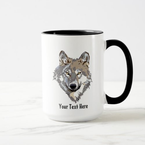 Create Your Own Gray Wolf  Combo Coffee Mug