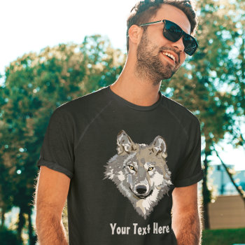 Create Your Own Gray Wolf T-shirt by HasCreations at Zazzle