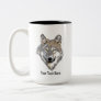 Create Your Own Gray Wolf  Two-Tone Coffee Mug