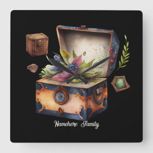 Create Your Own Greatest Treasure Square Wall Clock
