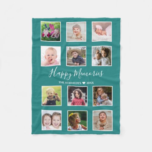 Create Your Own Green 12 Family Photo Collage  