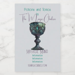 Create Your Own Green Chalice Food Label