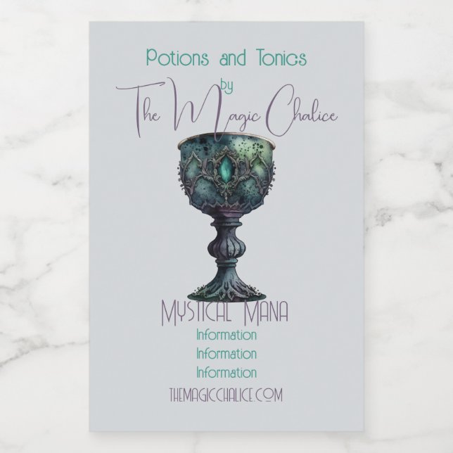 Create Your Own Green Chalice Food Label (Single Label)