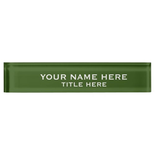 Create Your Own Green Desk Name Plate