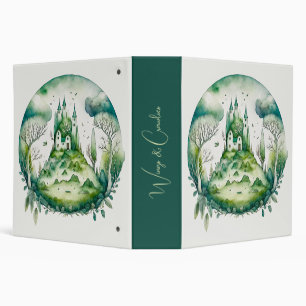Create Your Own Green Fantasy Castle Landscape 3 Ring Binder