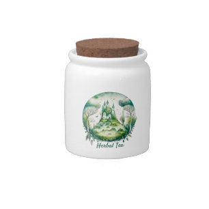 Create Your Own Green Fantasy Castle Landscape Candy Jar