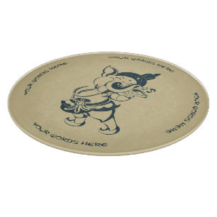 Create Your Own Green & Gold Ganesh Flute Cutting Board