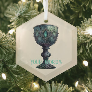 Create Your Own Green Gothic Chalice Glass Ornament