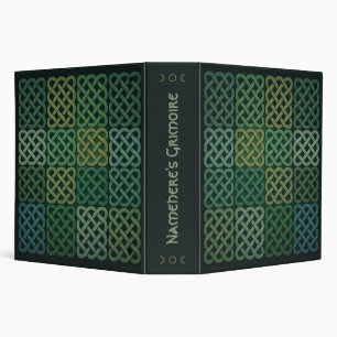 Create Your Own Green Lover's Knot Celtic Knotwork 3 Ring Binder