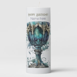 Create Your Own Green Nature Chalice Pillar Candle