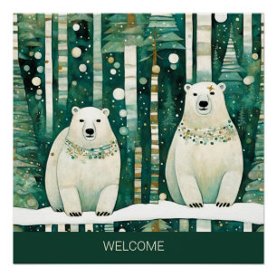 Create Your Own Green Polar Bears Poster