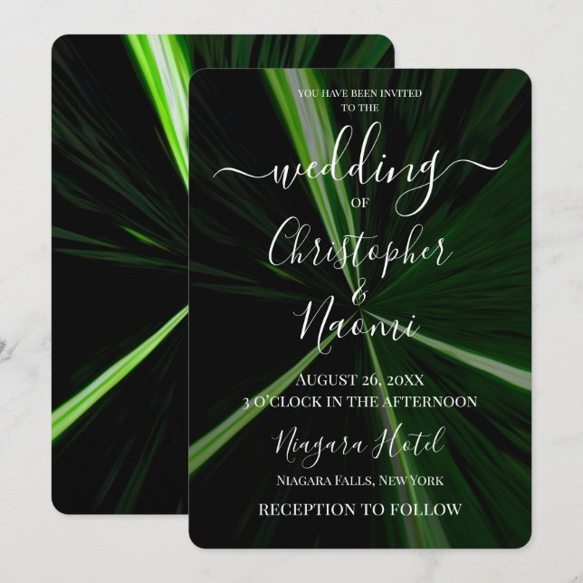 Create Your Own Green Time Warp Invitation (Front/Back)
