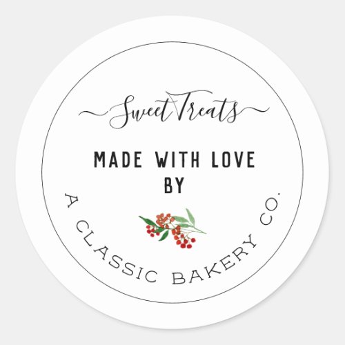 Create Your Own Greenery Sweet Treats Classic Round Sticker