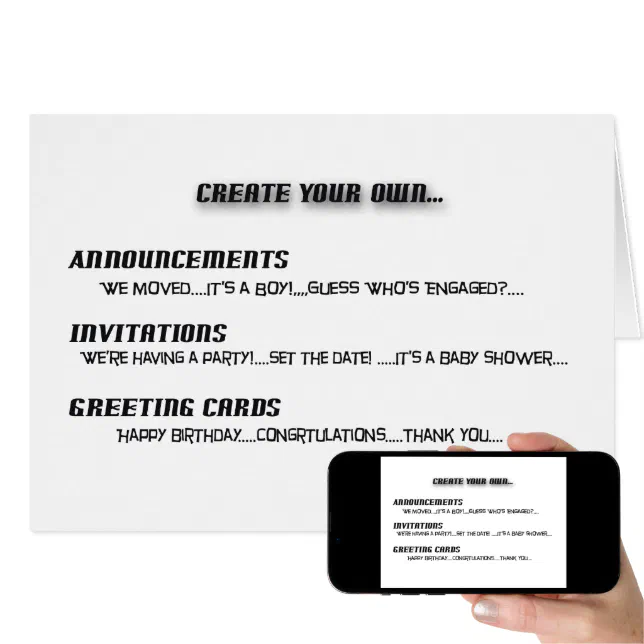 Create Your Own Greeting Card H Zazzle Create Your Own Greeting Card H Zazzle