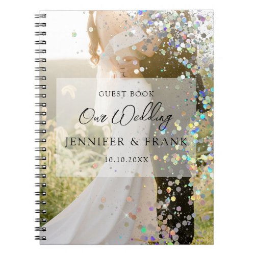 Create Your Own Guest book wedding Modern Glitter