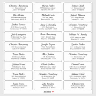 Create your own Guest Name and Address Sticker