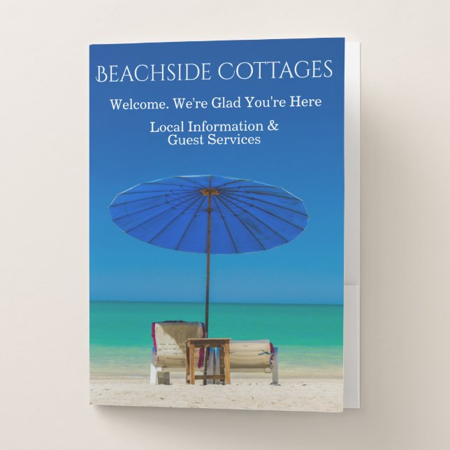 Create Your Own Guest Room Rental Information Pocket Folder (Front)