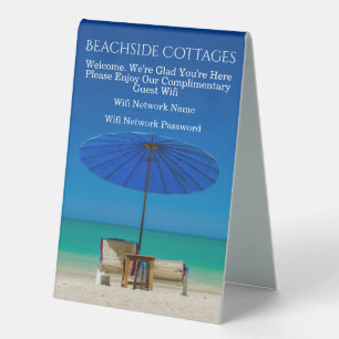 Create Your Own Guest Wifi Login Information Table Tent