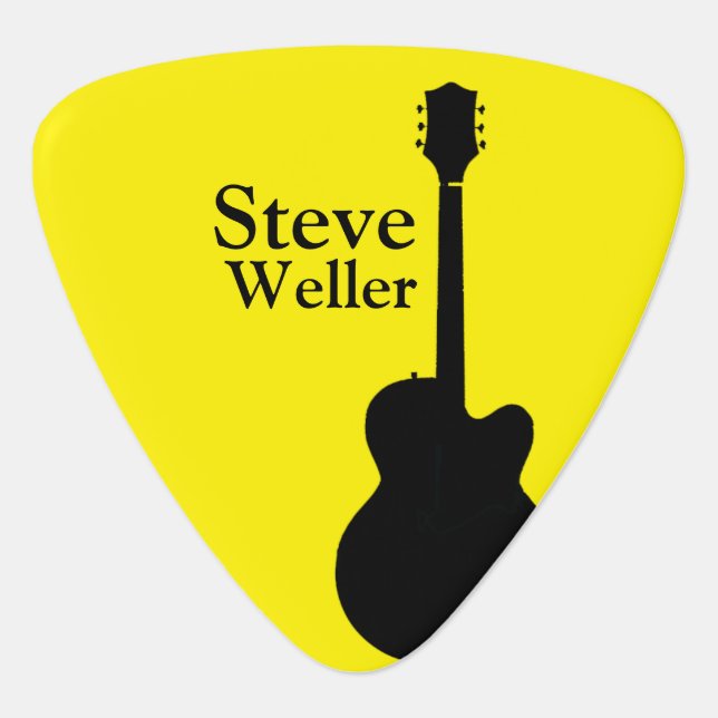 Create your own guitarist custom name triangle guitar pick (Front)