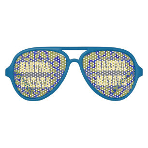 Create Your Own Hakuna Matata Blue Party Shades