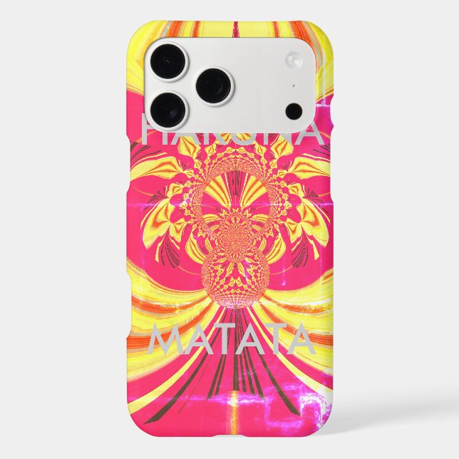 Create Your Own Hakuna Matata red yellow design Case-Mate iPhone Case (Back)
