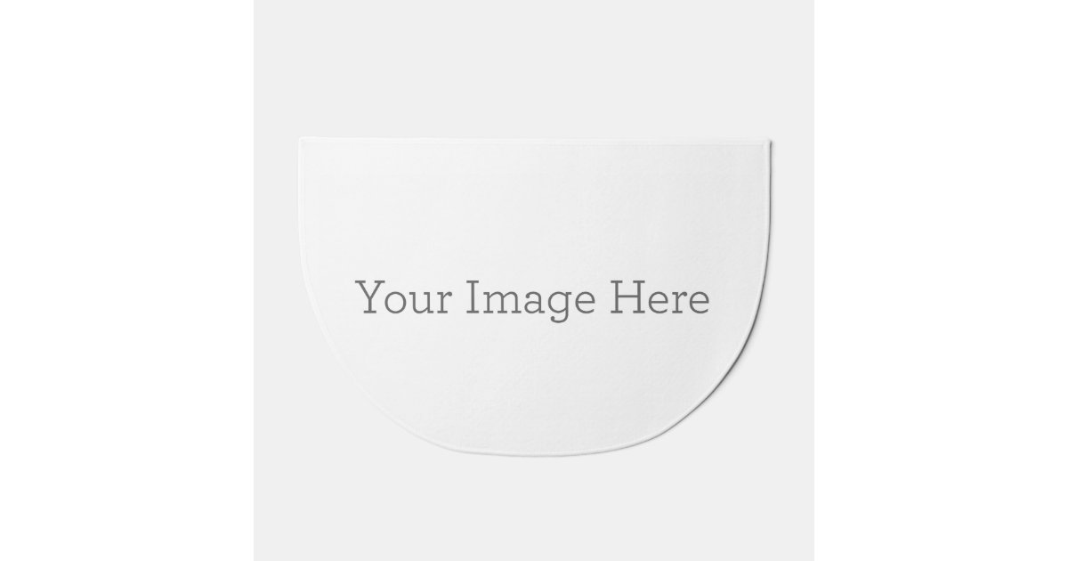 Create Your Own Half Moon 18.25" x 27" Door Mat Zazzle