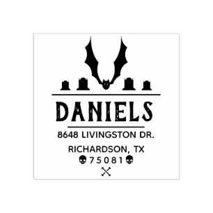 Create Your Own Halloween Return Address Rubber Stamp