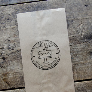 Create Your Own Hand-Draw Home Baked Cakes Rubber Stamp