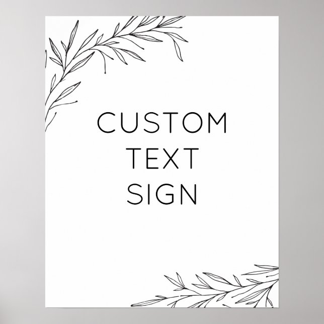 Create Your Own Hand Drawn Branch Poster (Front)