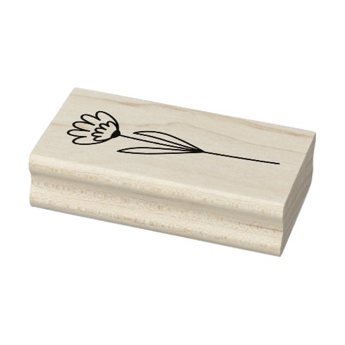 Create Your Own Hand Drawn Double Fan Flower Rubber Stamp